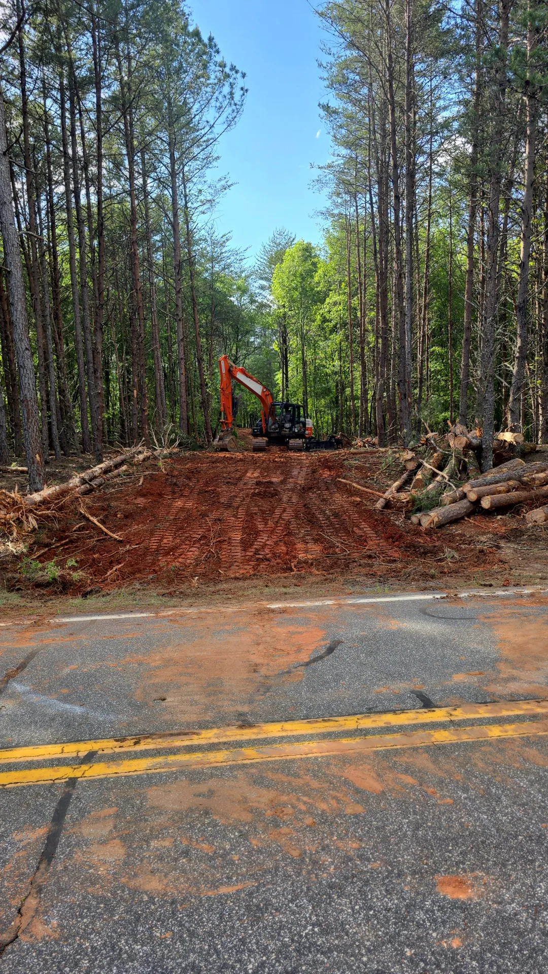 Land clearing as the first phase of residential site development