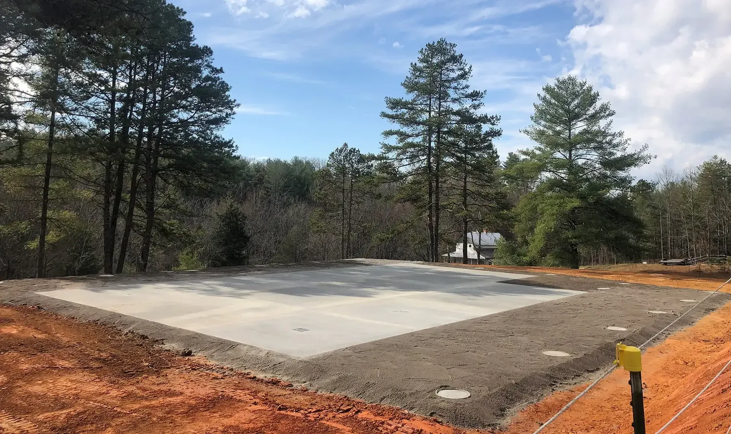 Concrete pad and footer installation
